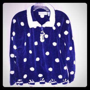 Adorable Belle Pointe Snowman Sweater Size Large